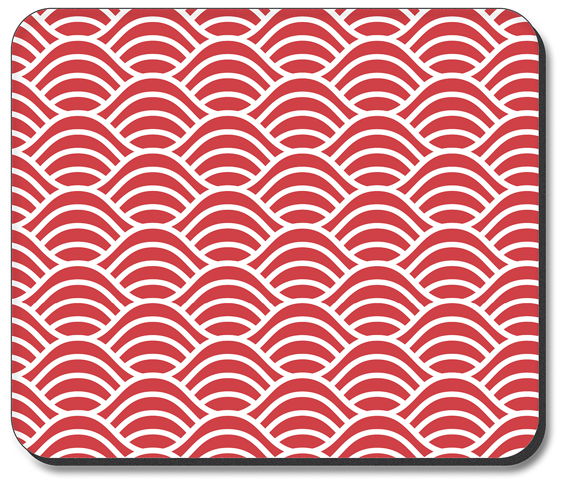 Red and White Waves - #2790