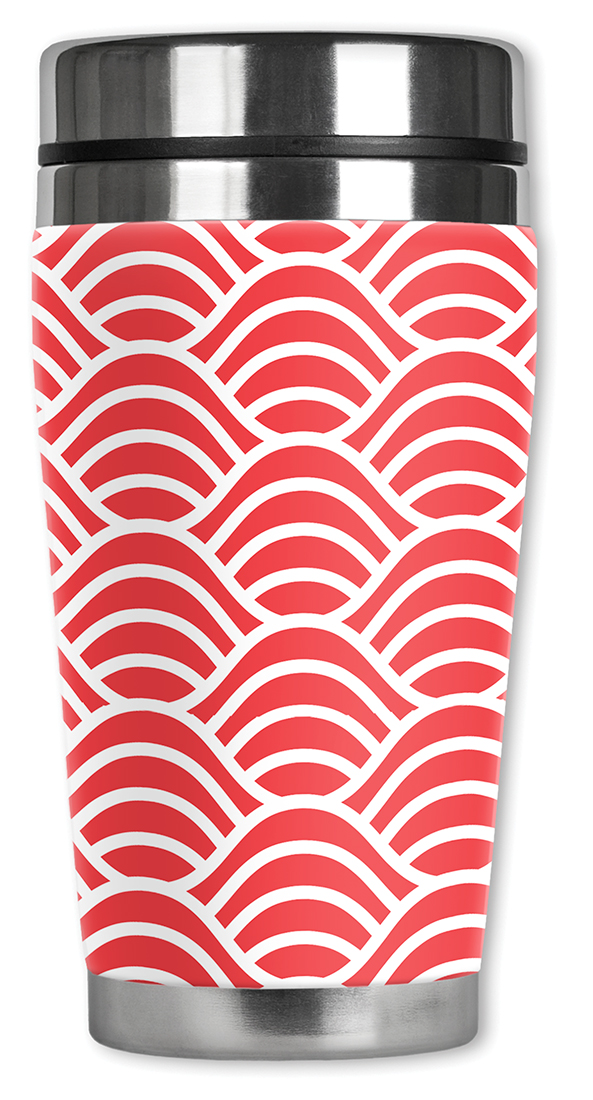 Red & White Waves - #2790