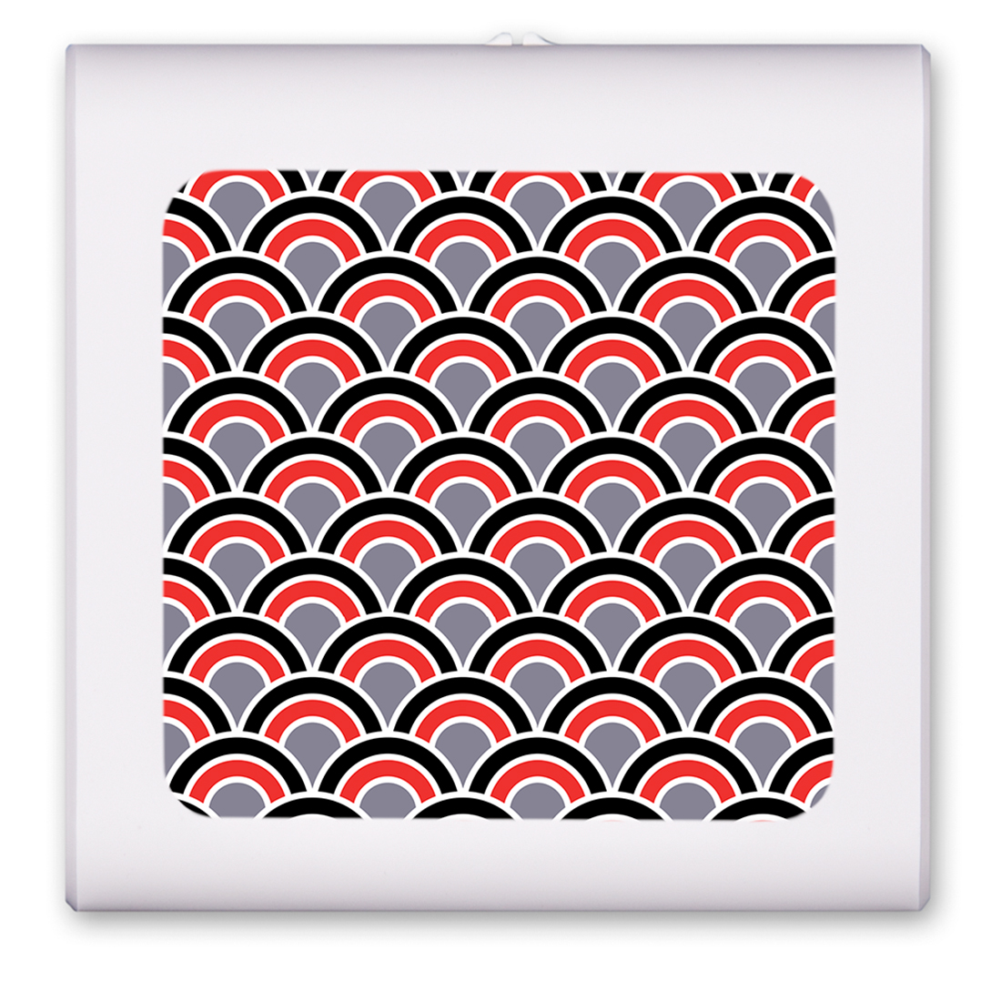 Red Black and Gray Half Circles - #2792