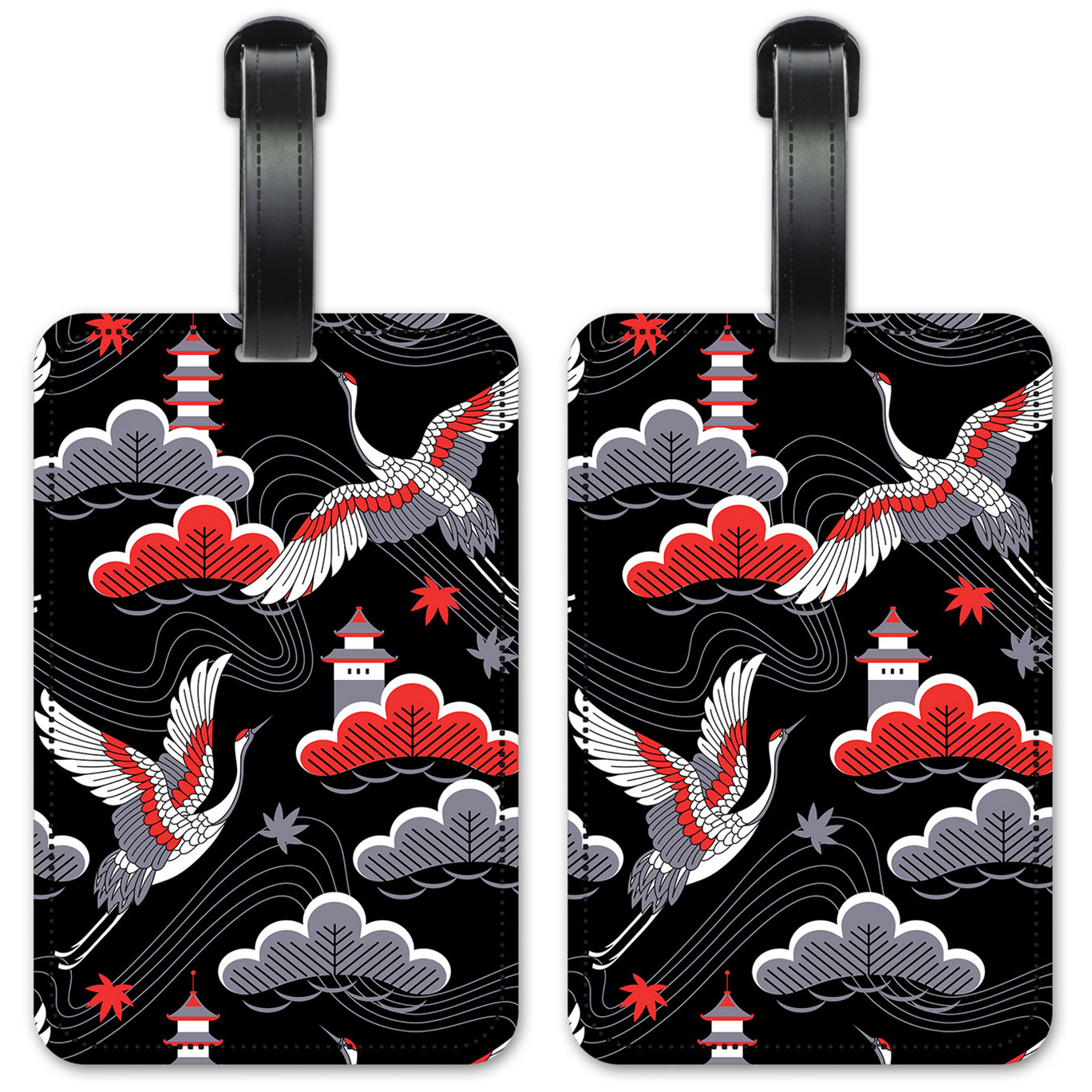 Red, Black & Gray Cranes - #2793