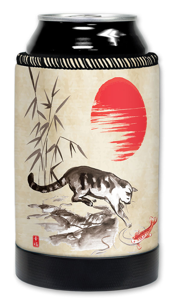 Cat & Koi Drawing - #2803