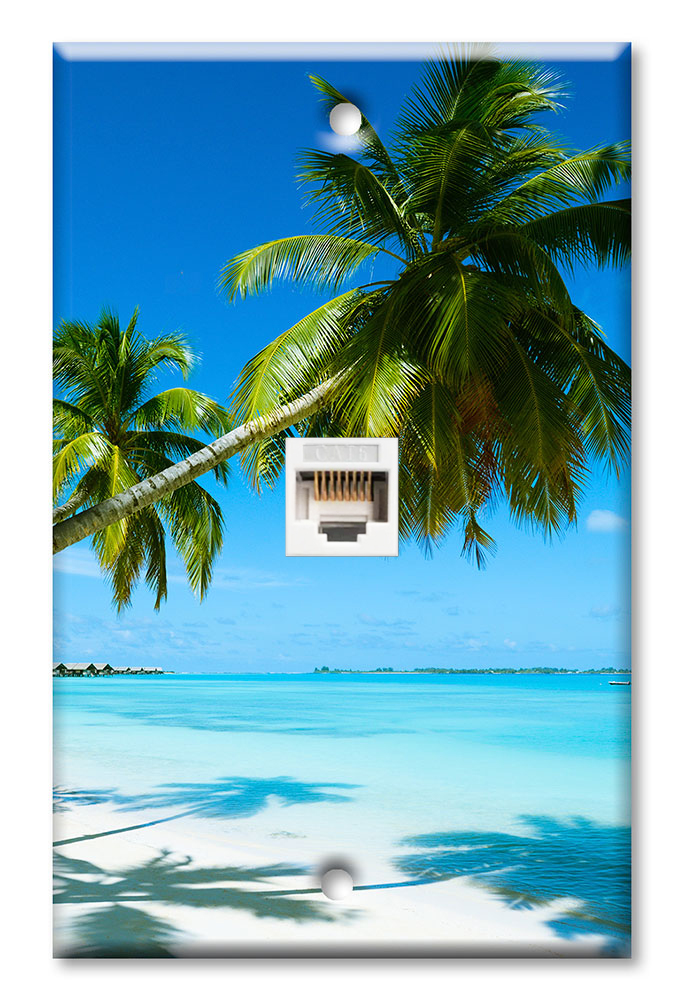 Two Palm Trees on Beach - #2823