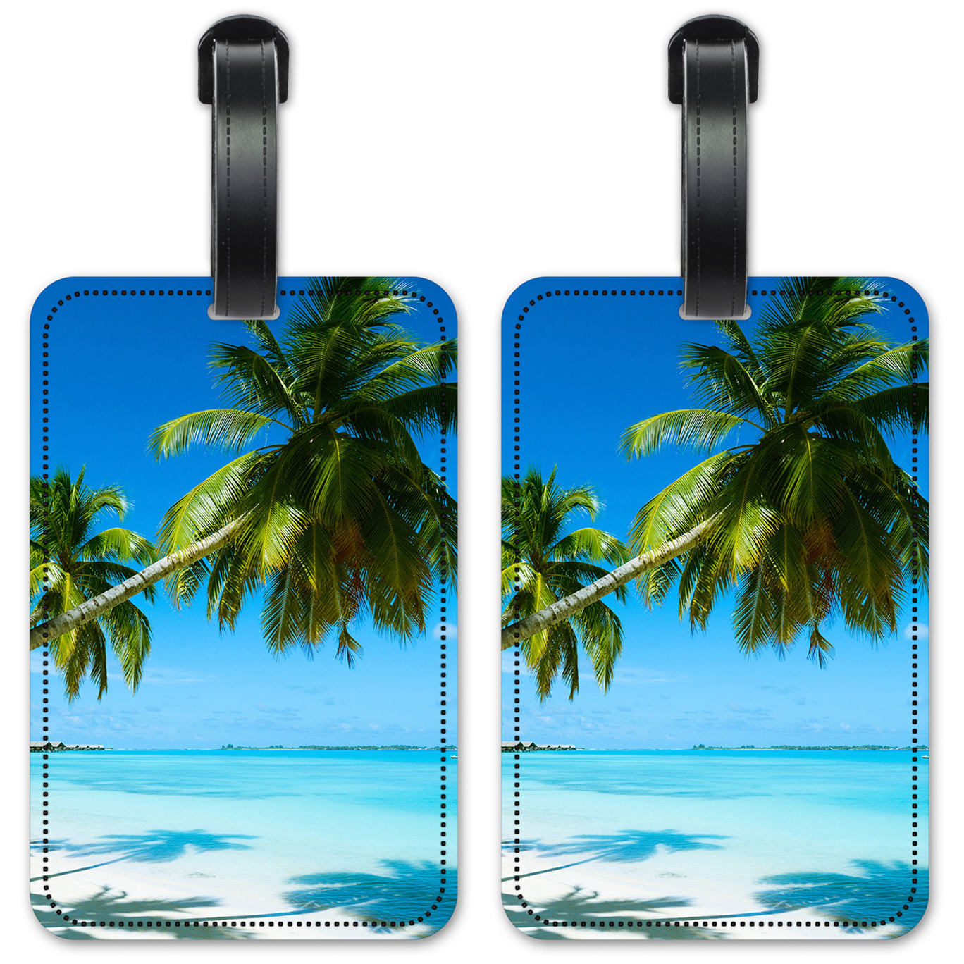 Two Palm Trees on Beach - #2823