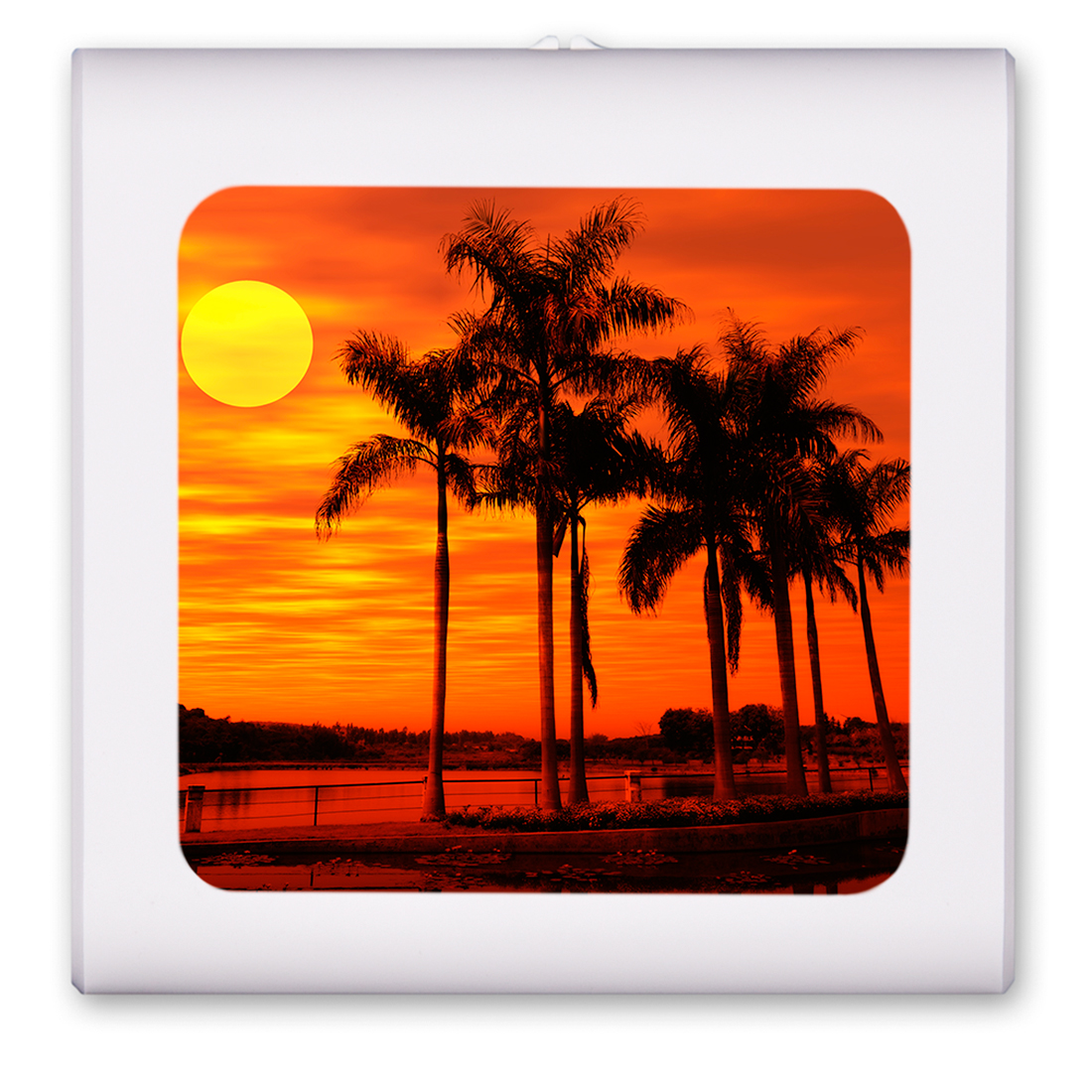 Orange Sunset on the Beach - #2827