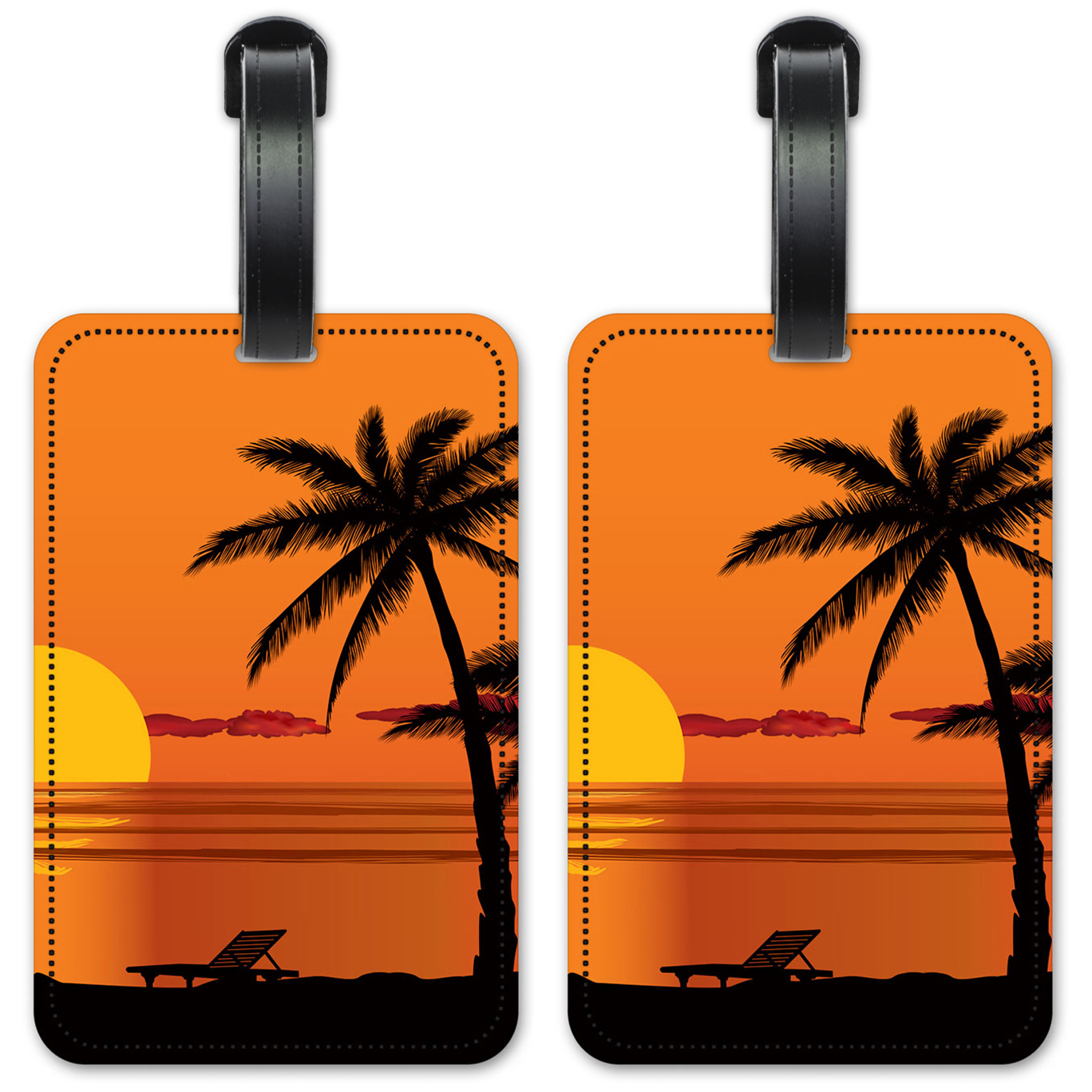 Beach Orange Sunset - #2836