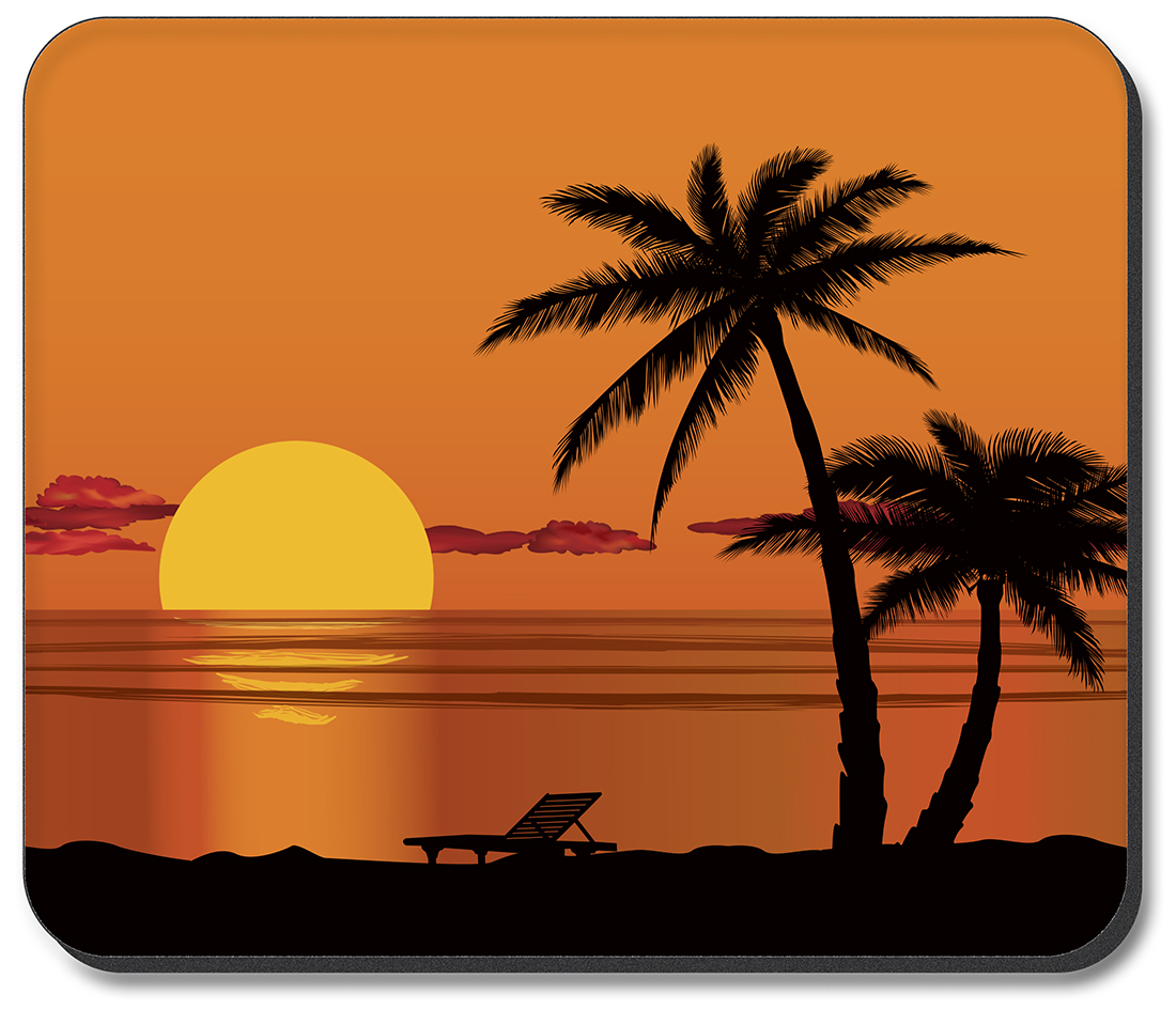 Beach Orange Sunset - #2836