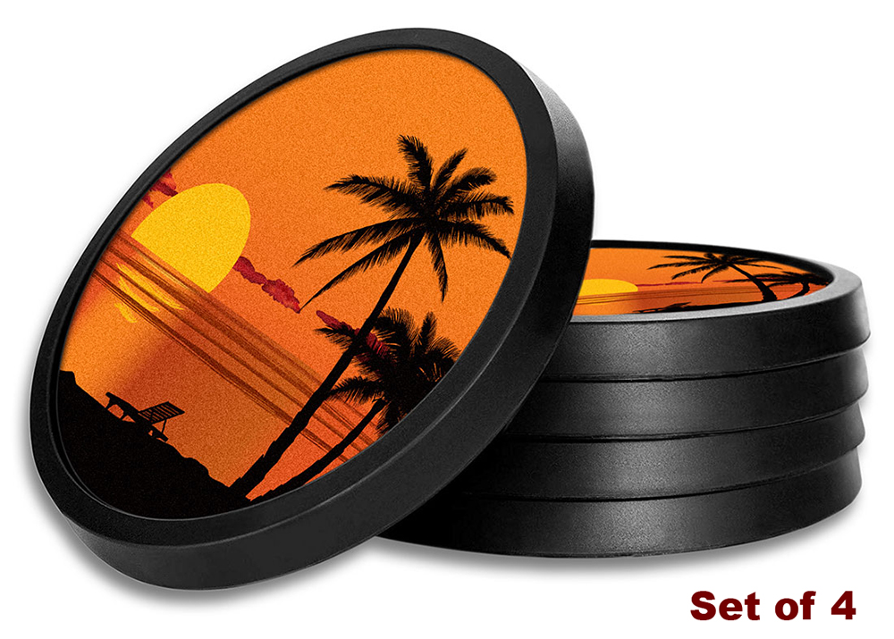 Beach Orange Sunset - #2836