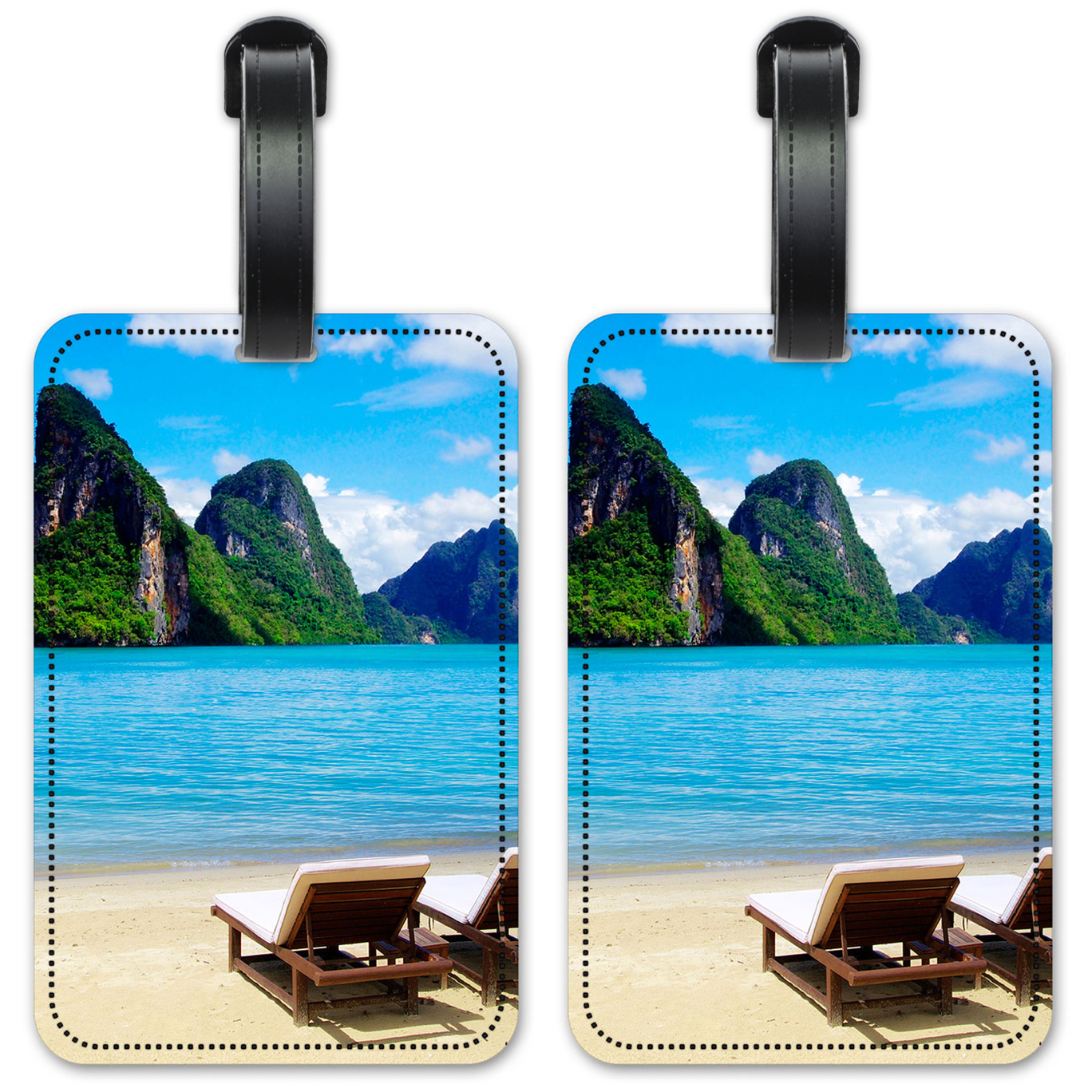 Lounge Chairs on the Beach - #2843