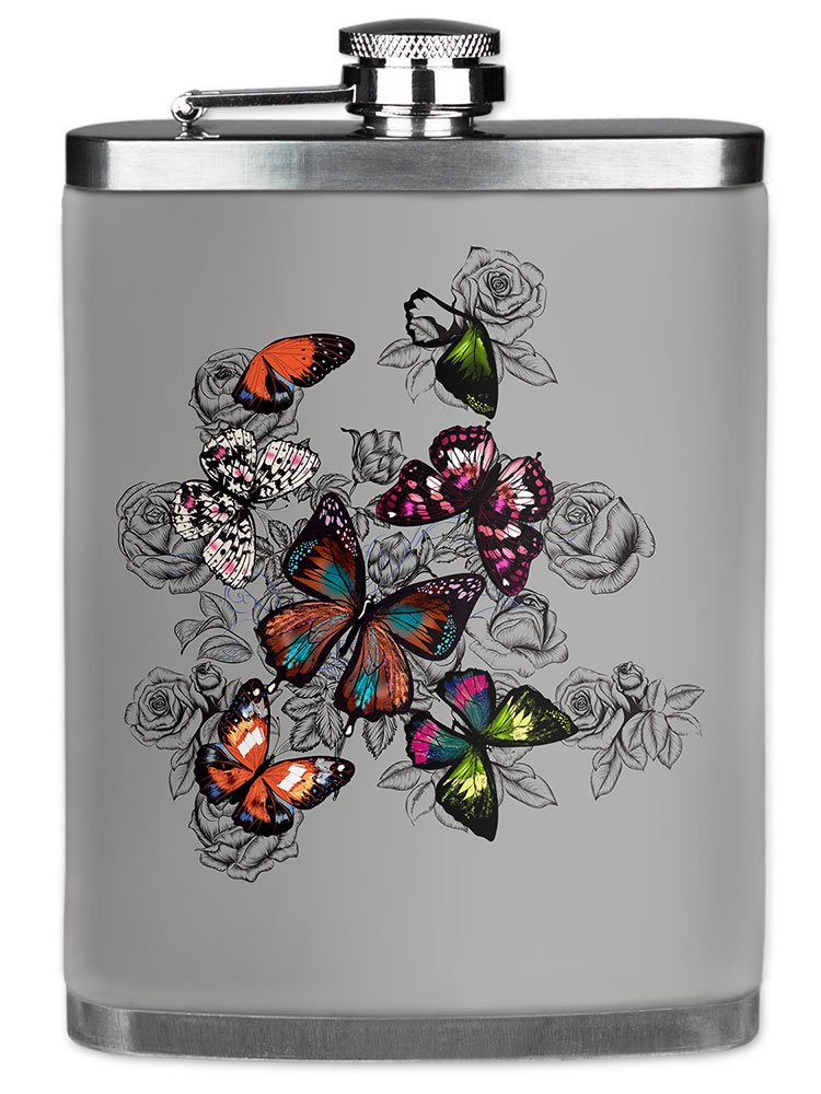 Colorful Butterflies with Roses - #2859