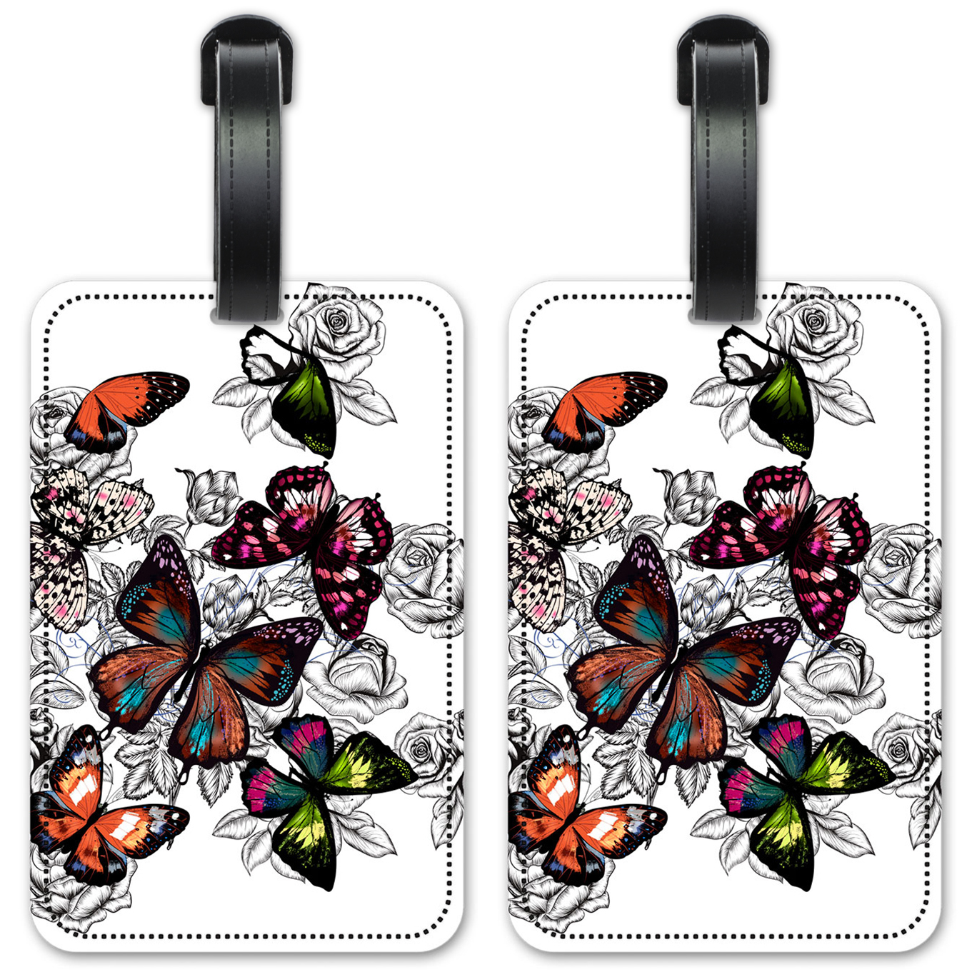 Colorful Butterflies with Roses - #2859