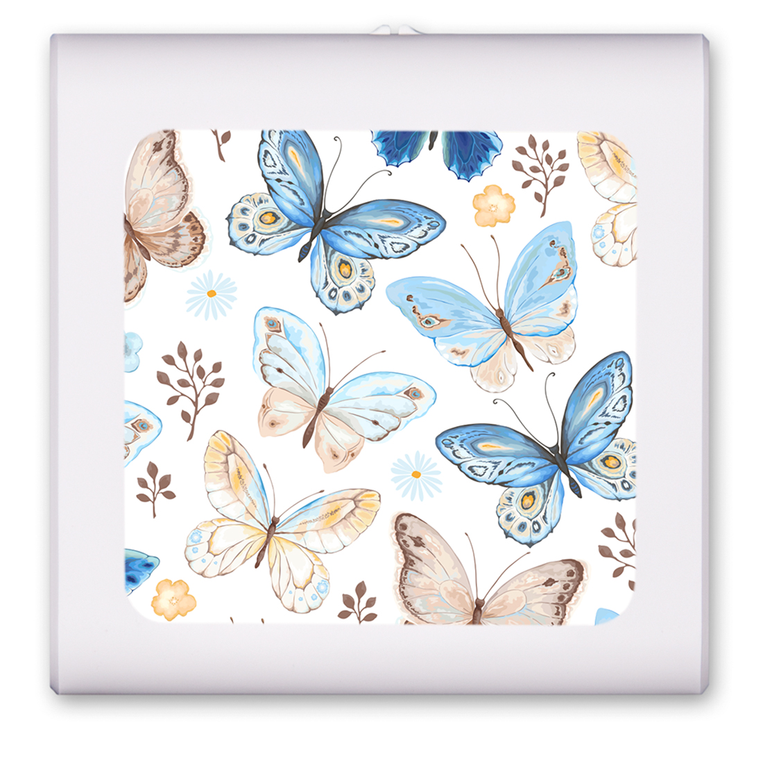 Blue and Tan Butterfly Toss - #2860