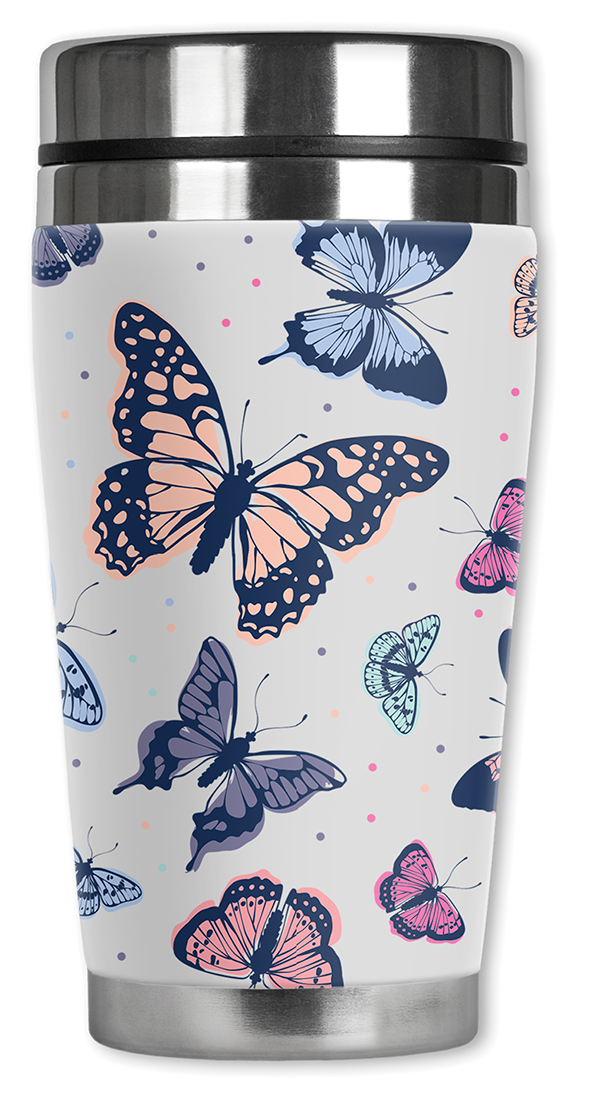 Pink, Blue & Green Butterflies - #2863