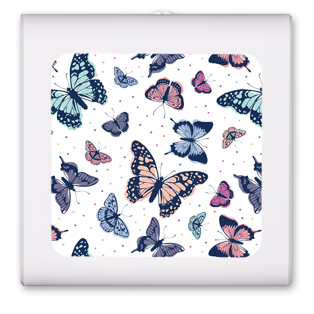 Pink Blue and Green Butterflies - #2863