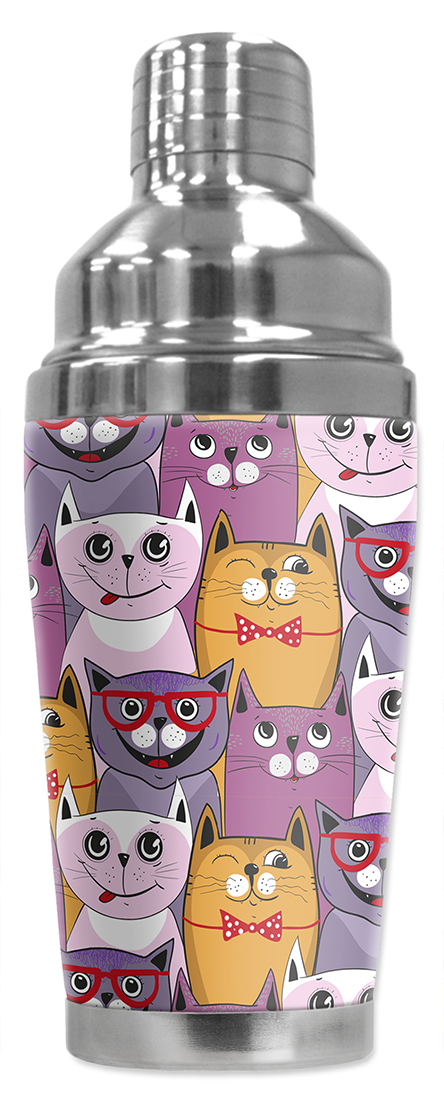 Pink, Purple & Orange Cats - #2865