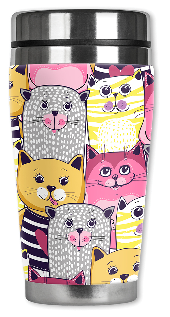 Pink, Yellow & Gray Cat Toss - #2867