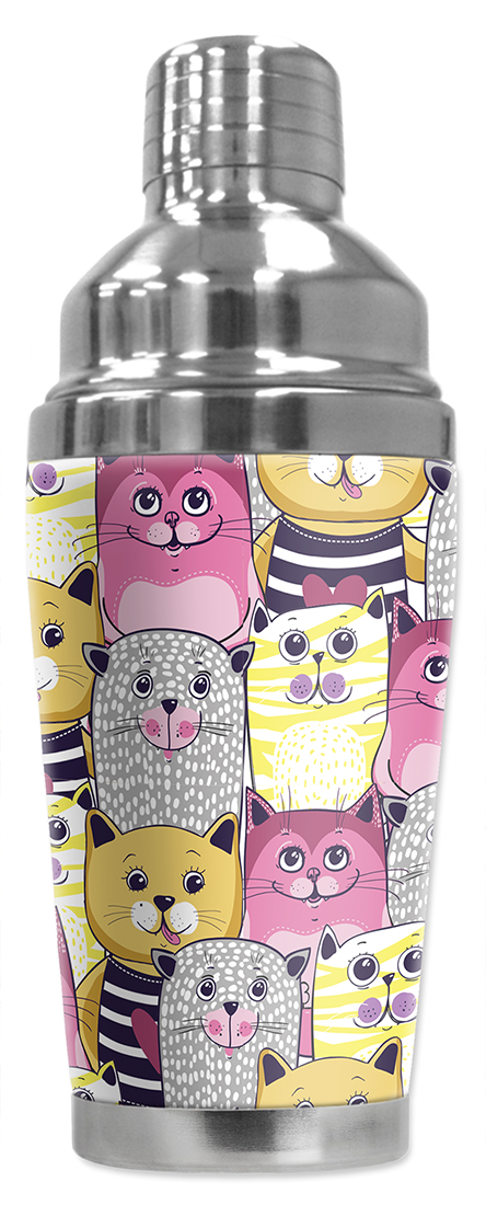 Pink, Yellow & Gray Cat Toss - #2867