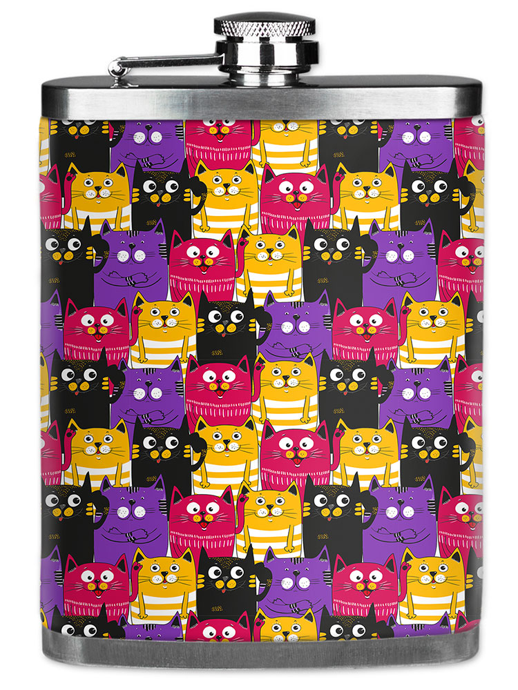 Black, Purple & Orange Cat Toss - #2869