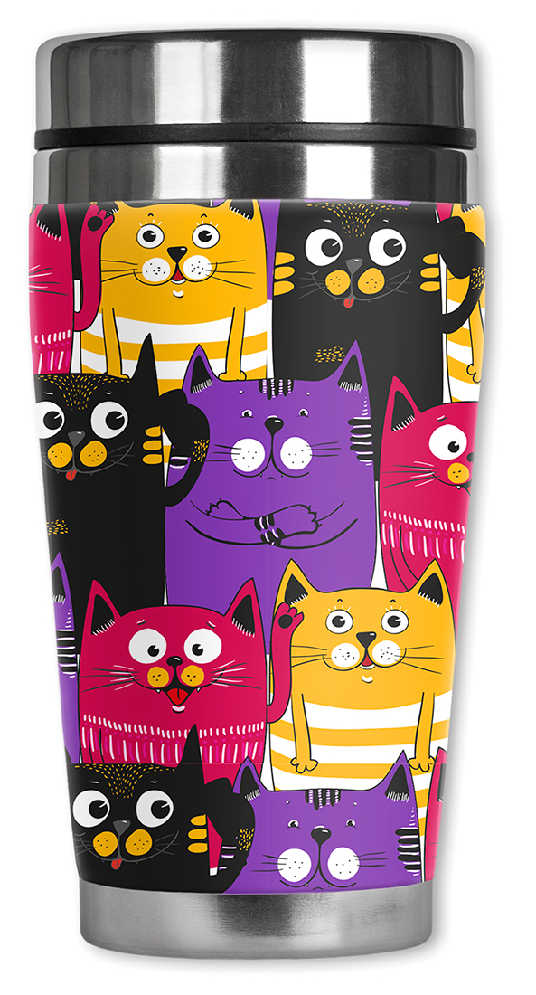 Black, Purple & Orange Cat Toss - #2869
