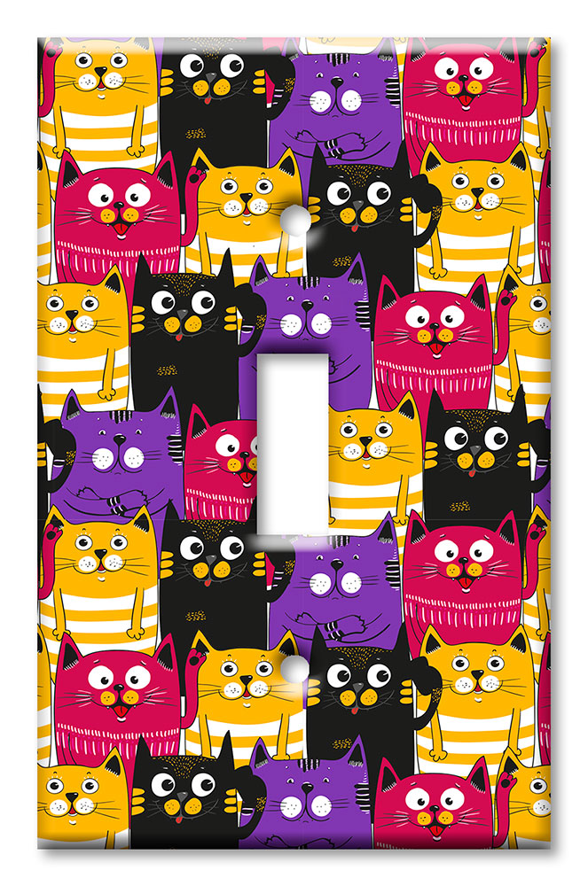 Black, Purple and Orange Cat Toss - #2869