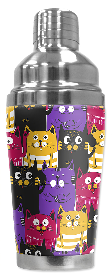 Black, Purple & Orange Cat Toss - #2869