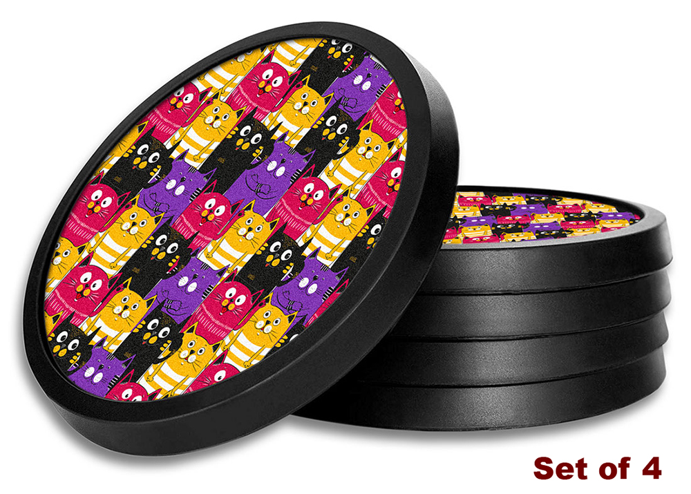 Black, Purple & Orange Cat Toss - #2869