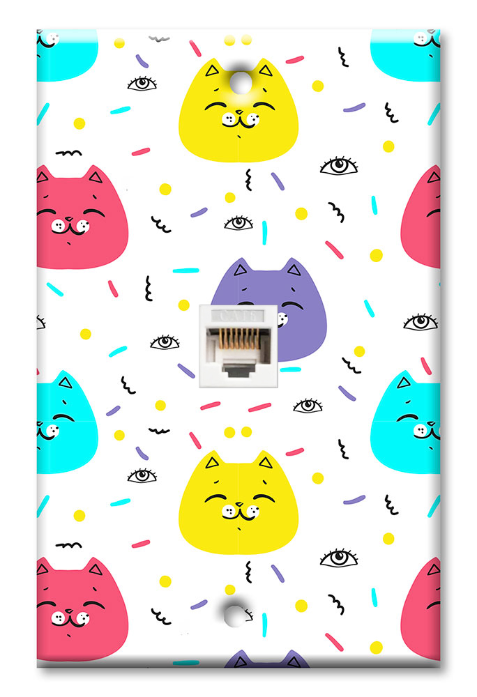 Colorful Cat Faces - #2875