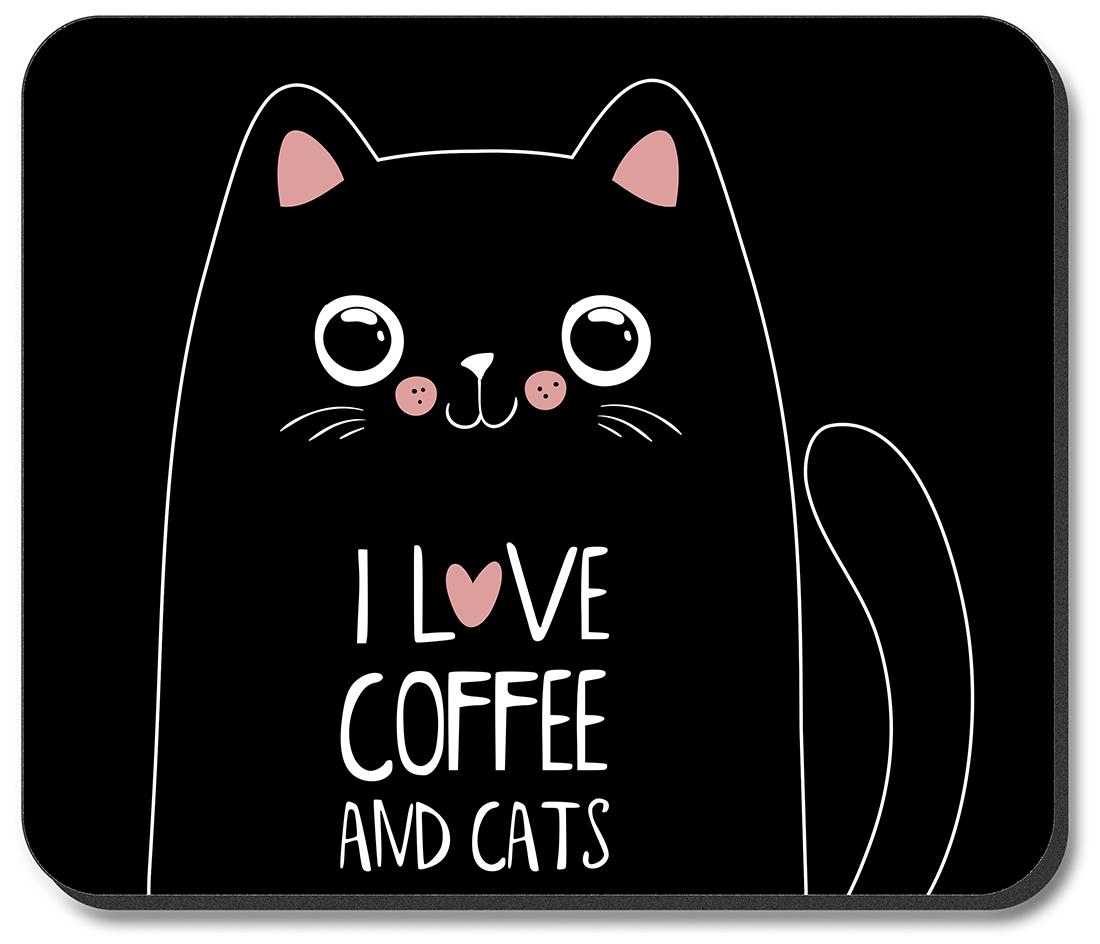 I Love Coffee and Cats - #2879