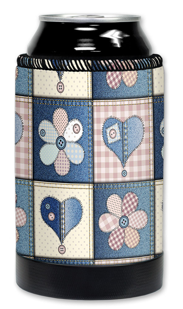 Girly Denim Fabric Squares - #2899