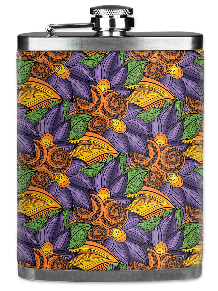 Orange & Purple Floral Toss - #2902