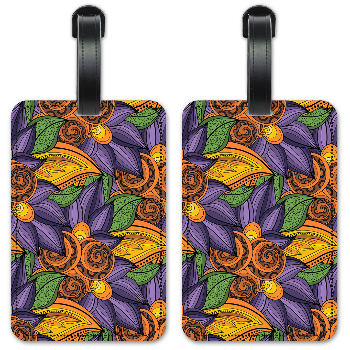 Orange & Purple Floral Toss - #2902