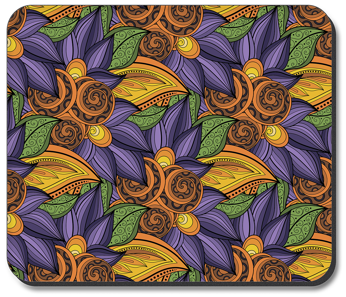 Orange and Purple Floral Toss - #2902