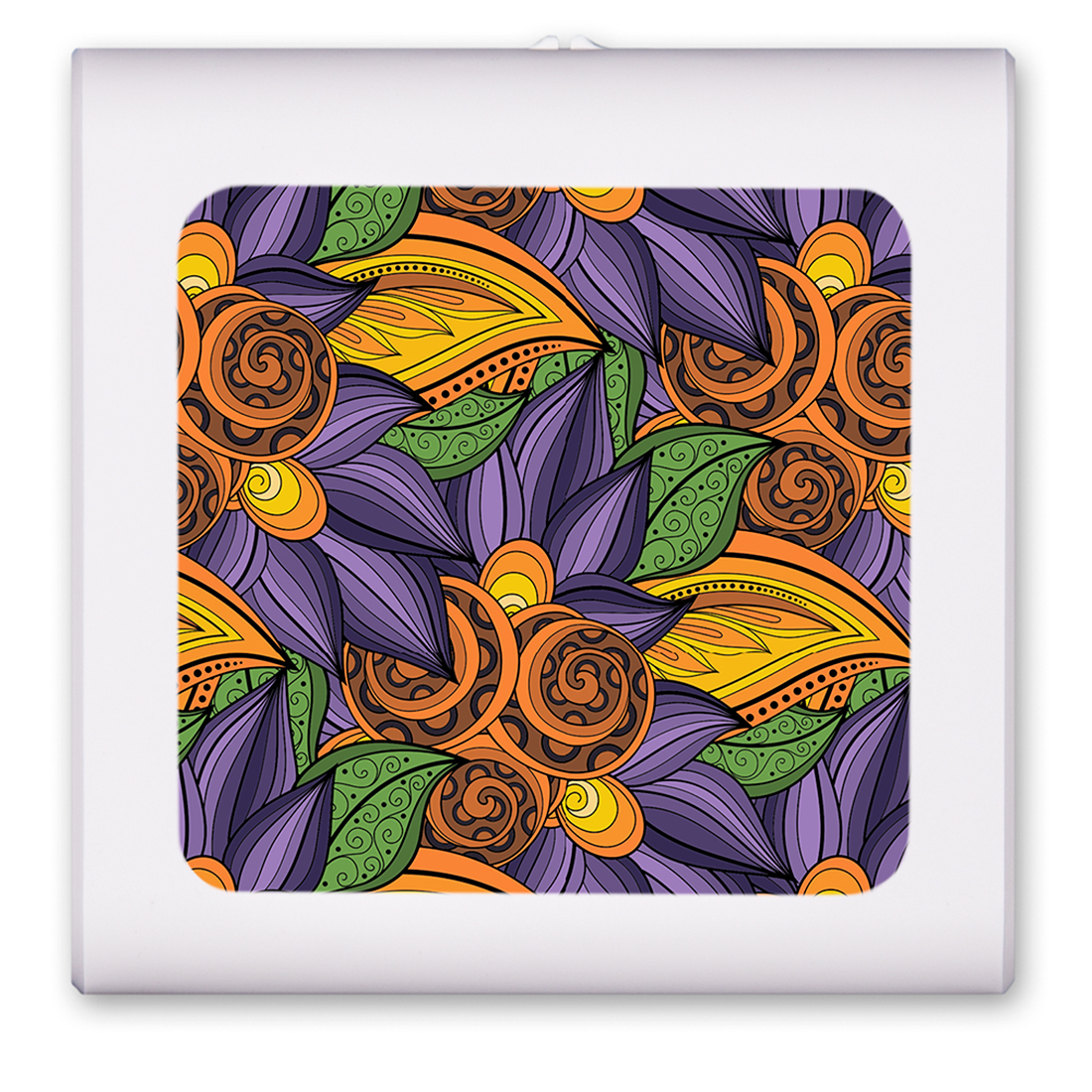 Orange and Purple Floral Toss - #2902