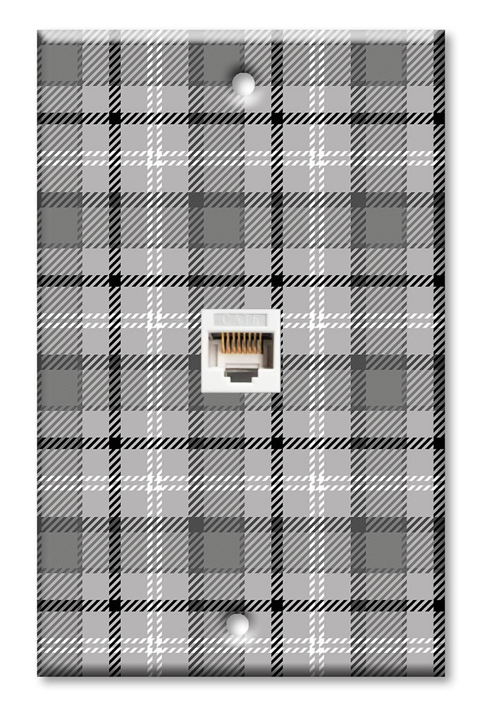 Gray and White Flannel Design - #2903