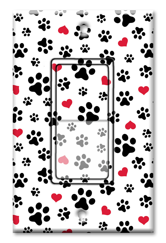 Dog Paws and Hearts Toss - #2917