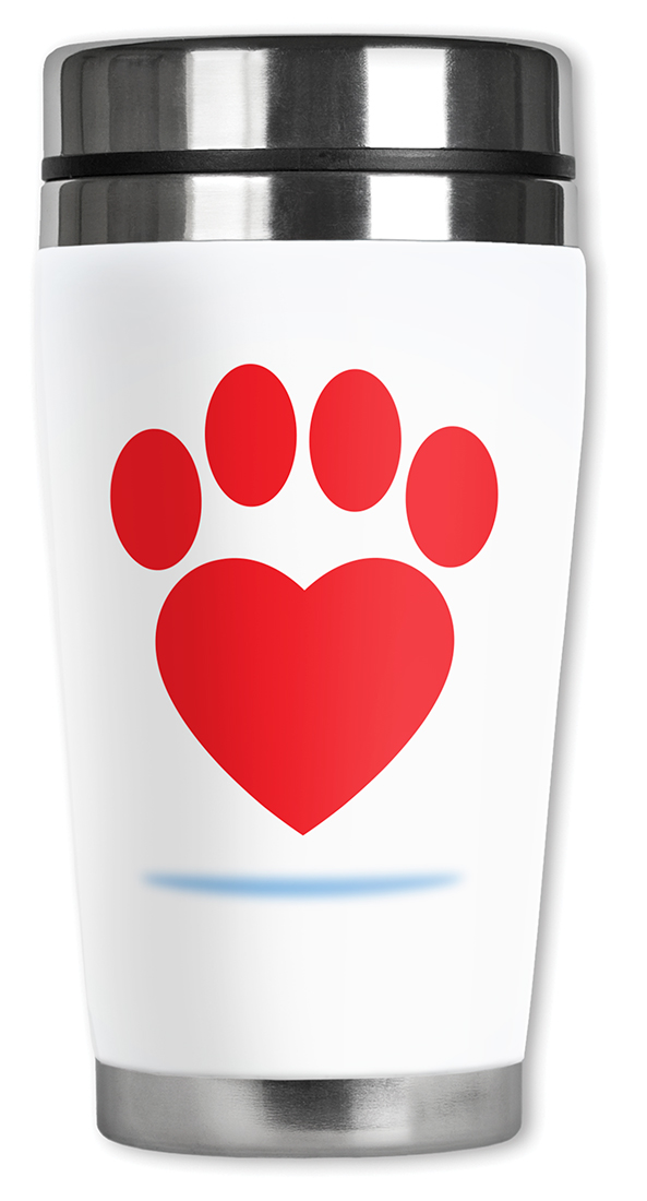 Red Dog Paw Heart - #2918