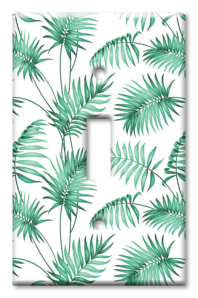 Art Plates - Decorative OVERSIZED Switch Plates & Outlet Covers - Palm Fronds