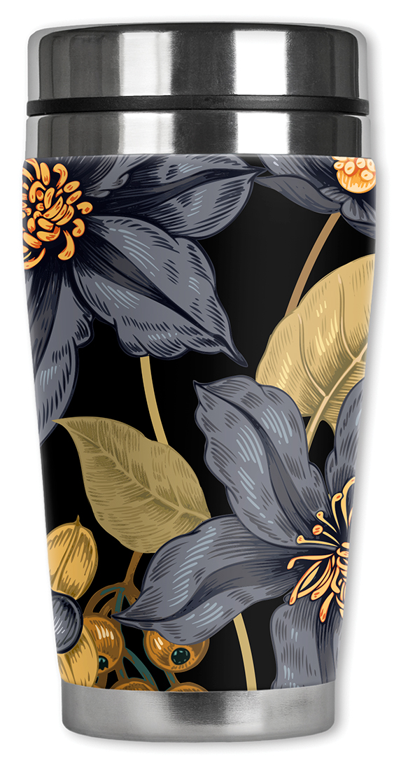 Black & Gold Flowers - #2934