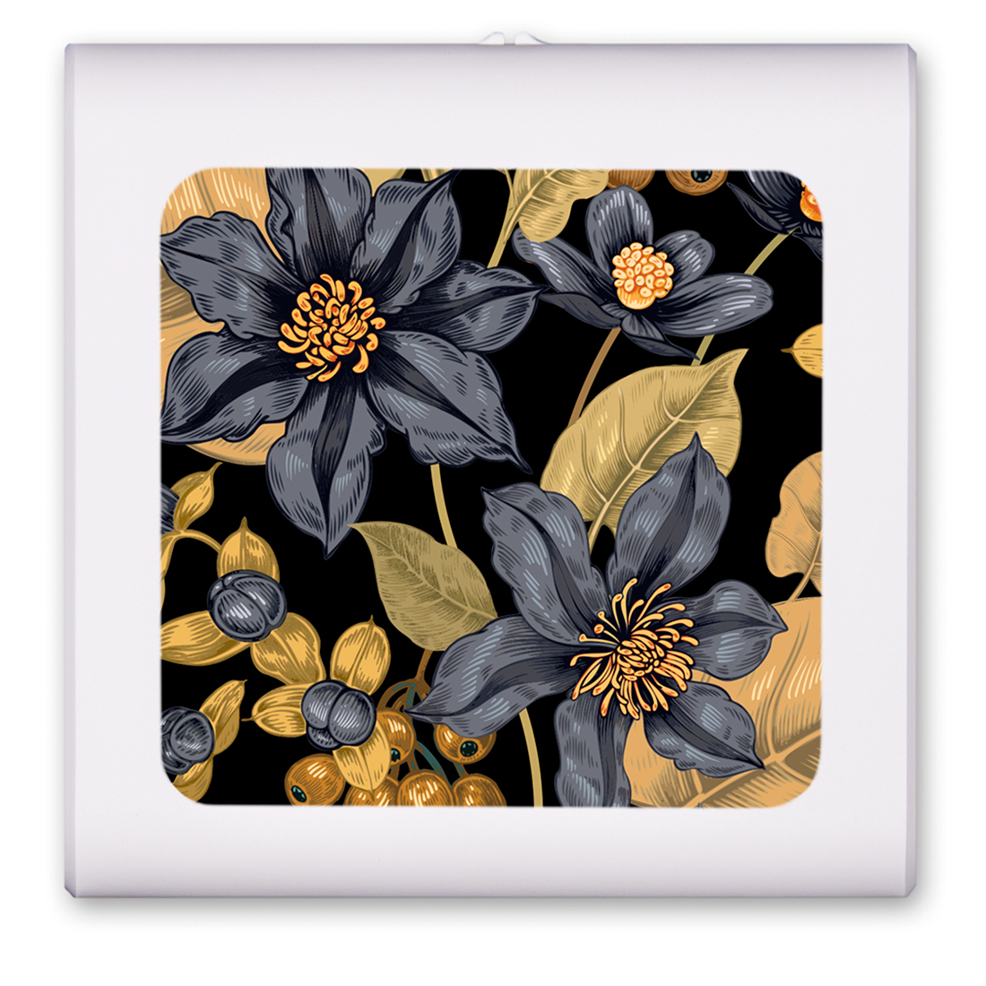 Black and Gold Flowers - #2934