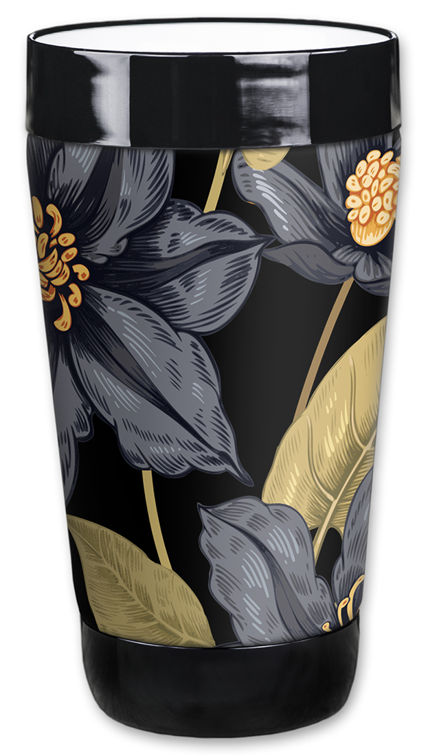 Black & Gold Flowers - #2934