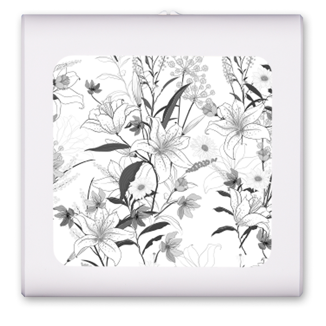 Grayscale Floral Line Art - #2936