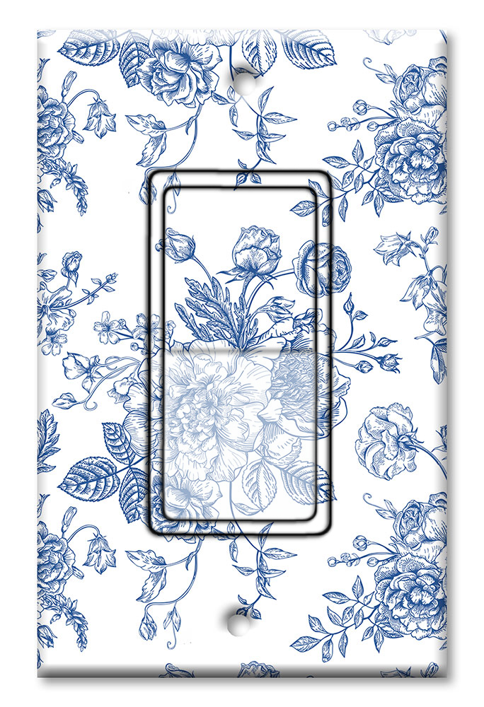 Blue Flower Line Art - #2942