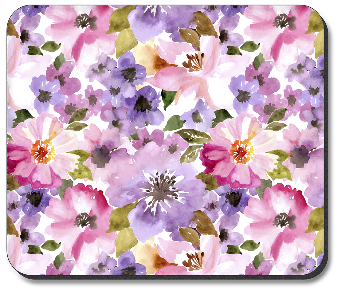 Pink and Purple Flower Watercolor - #2943