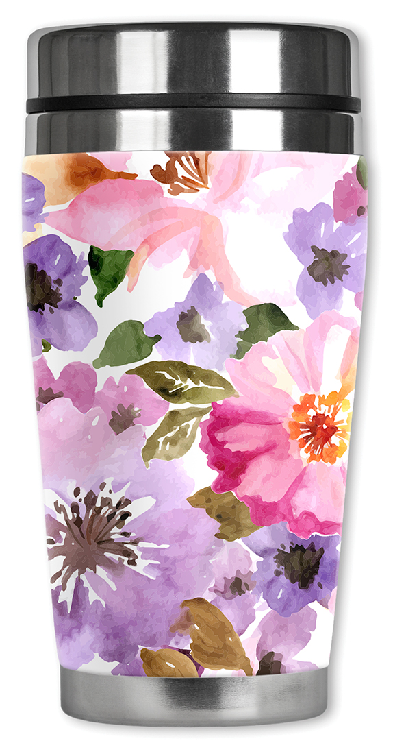 Pink & Purple Flower Watercolor - #2943