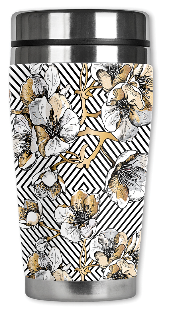 White & Gold Flowers - #2960