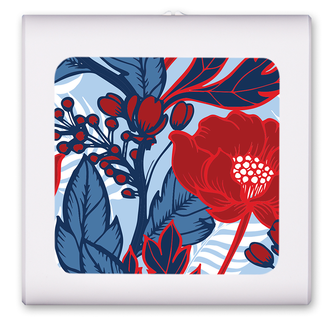 Red and Blue Flowers - #2968