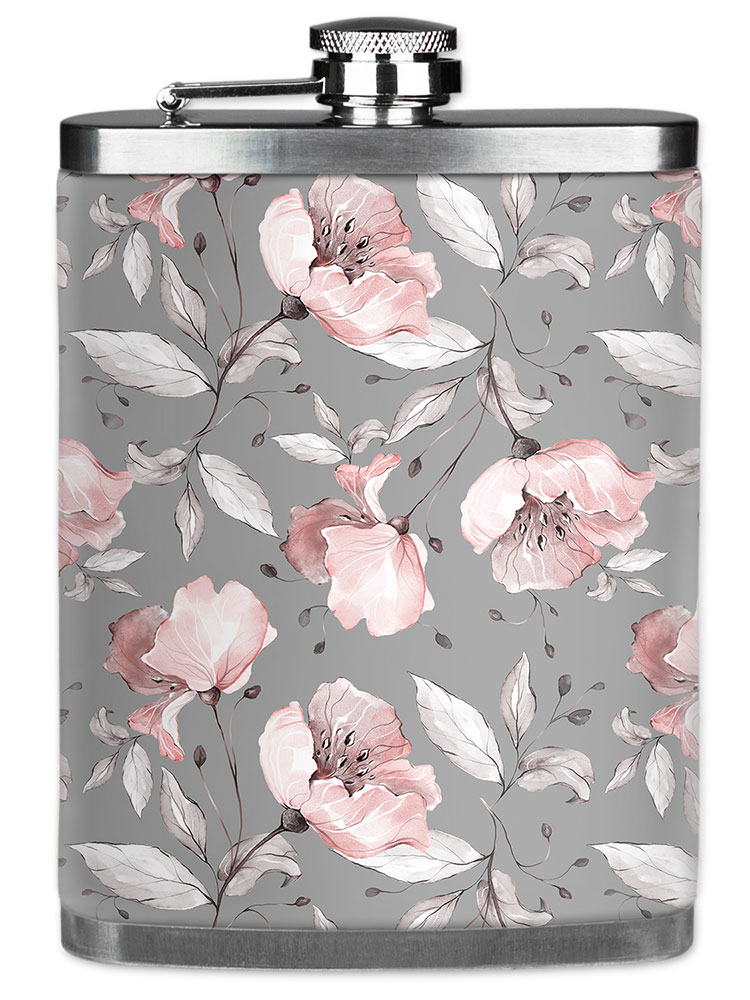 Gray & Pink Flower Toss - #2970