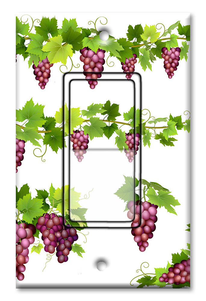 Purple Grapes on Vines - #2977