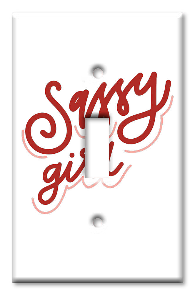 Art Plates - Decorative OVERSIZED Switch Plate - Outlet Cover - Sassy Girl