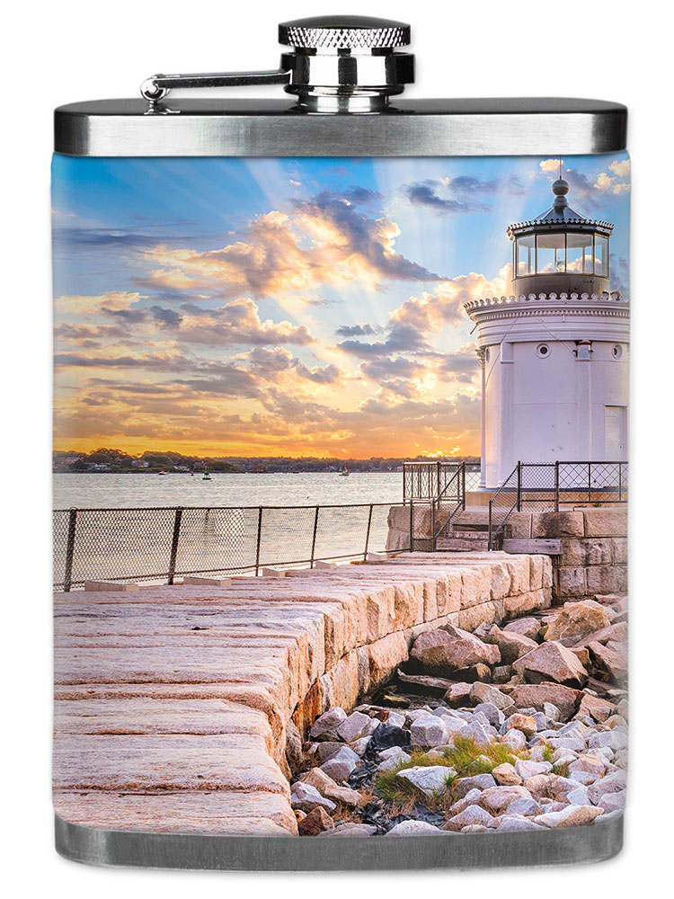 White Lighthouse on the Rocks - #2991