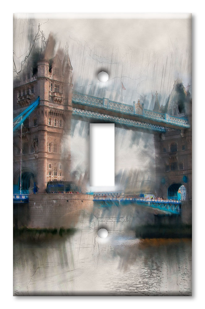 Art Plates - Decorative OVERSIZED Switch Plate - Outlet Cover - Tower Bridge